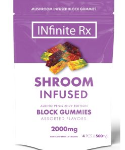 Buy INfinite Rx Shroom Infused Albino Penis Envy Edition Block Gummies Edibles (2000mg)